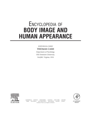 Encyclopedia of Body Image and Human Appearance