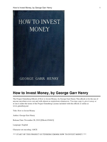 How to Invest Money