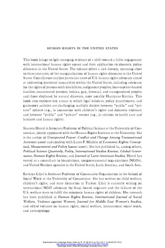 Human Rights in the United States: beyond exceptionalism