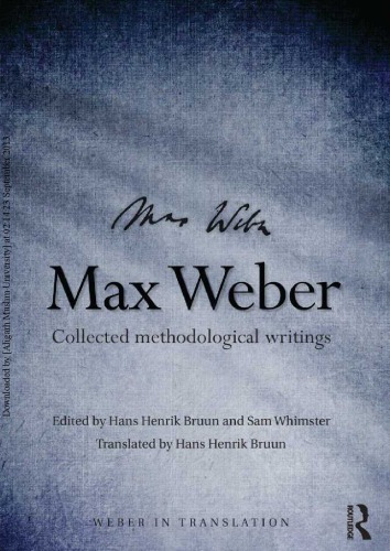Max Weber: Collected Methodological Writings