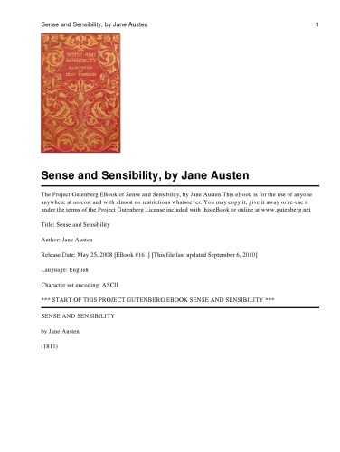Sense and Sensibility