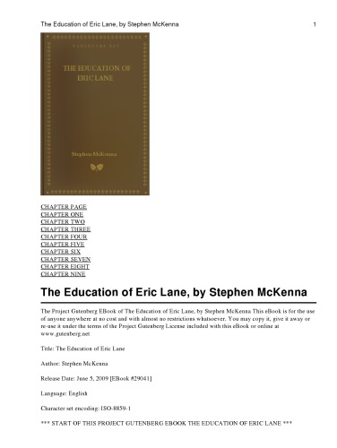 The Education of Eric Lane