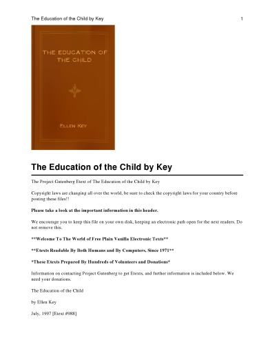 The Education of the Child