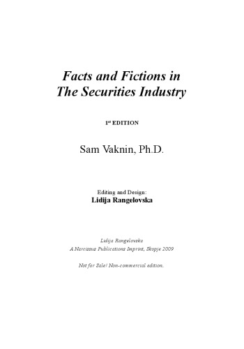 The Facts and Fictions of the Securities Industry