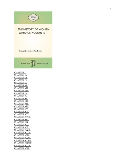 The History of Woman Suffrage, Volume IV