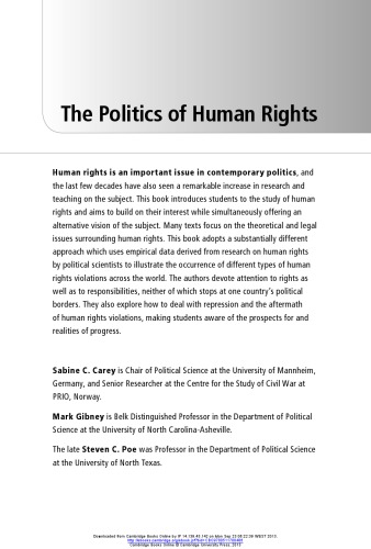The Politics of Human Rights: The Quest for Dignity