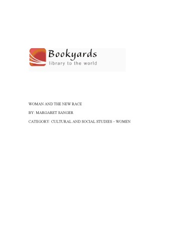 Woman and the New Race