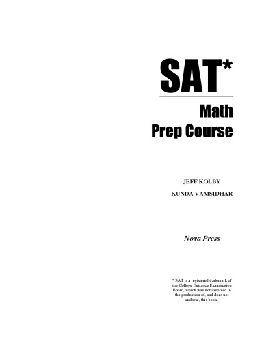 SAT Math Prep Course