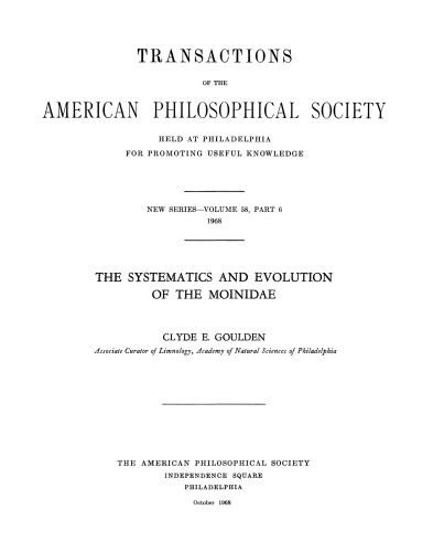 The systematics and evolution of the Moinidae