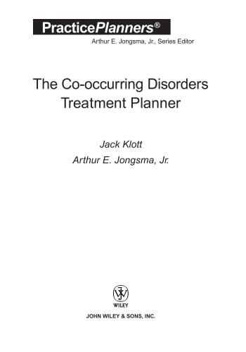 The complete adult psychotherapy treatment planner
