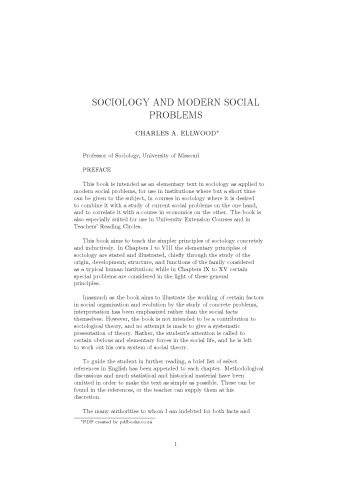 Sociology and modern social problems