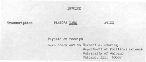 Seminar on Plato's Laws (St. Johns, 1971-1972)