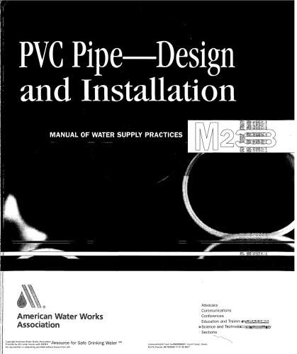 PVC pipe-- design and installation