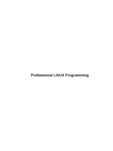 Professional Linux Programming