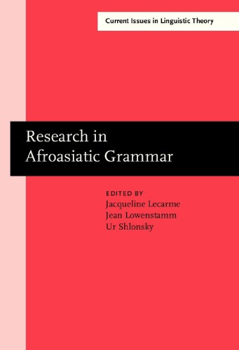 Research in Afroasiatic Grammar: Papers from the Third Conference on Afroasiatic Languages, Sophia Antipolis, 1996