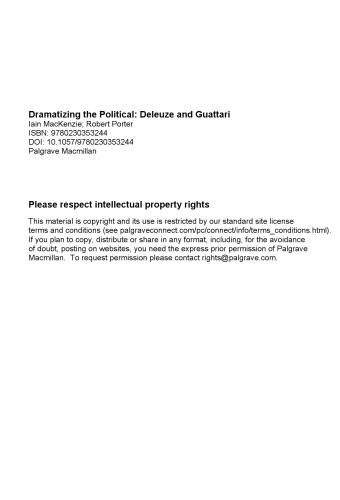 Dramatizing the Political: Deleuze and Guattari
