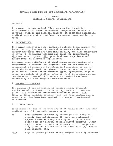 Proceedings of SPIE Volume 0514 - 2nd Intl Conf on Optical Fiber Sensors (OFS'84)