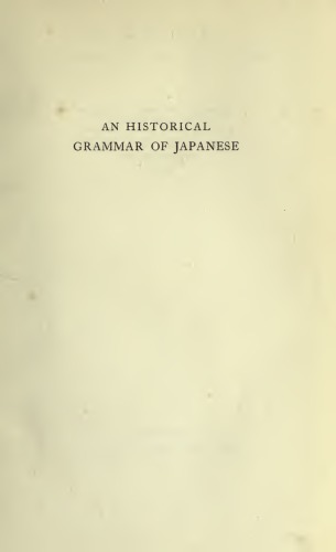 An historical grammar of Japanese