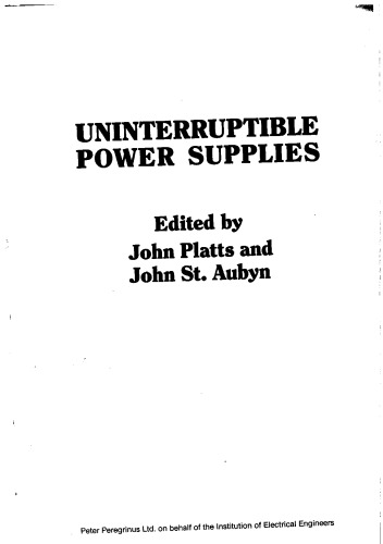 Uninterruptible Power Supplies