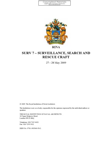 SURV 7 : surveillance, search and rescue craft, 27 - 28 May 2009