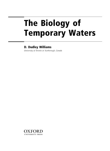 The biology of temporary waters