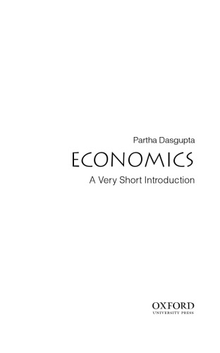 Economics : a very short introduction