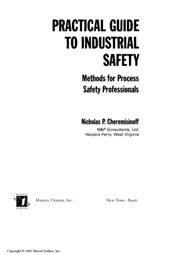 Practical guide to industrial safety