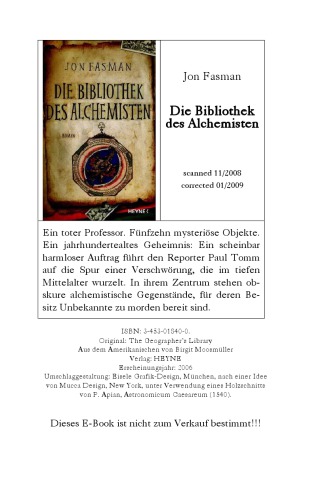 Die Bibliothek des Alchemisten Roman