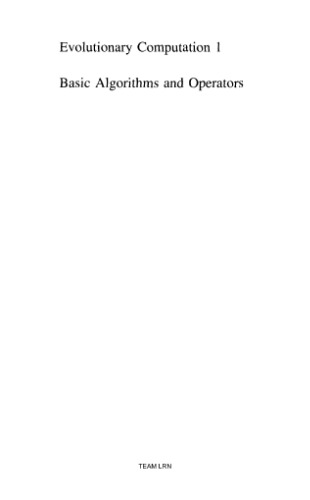 Evolutionary computation: basic algorithms and operators