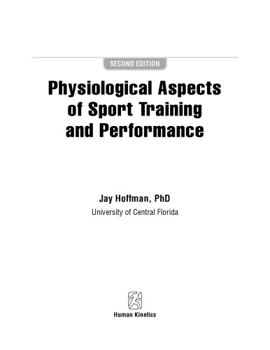 Physiological aspects of sport training and performance
