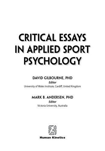 Critical Essays in Applied Sport Psychology