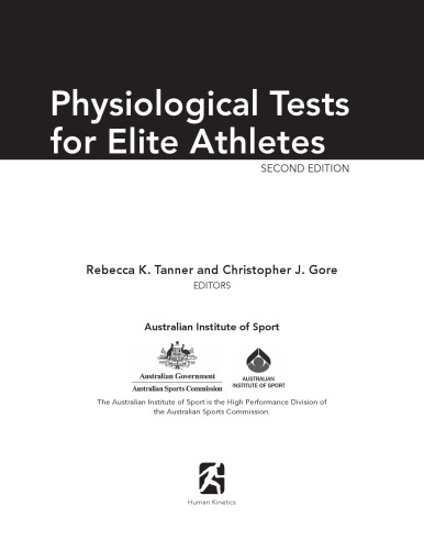 Physiological Tests for Elite Athletes-2nd Edition