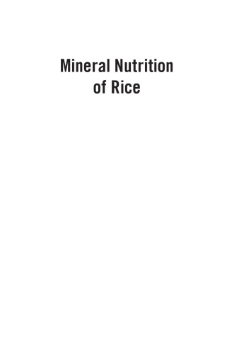 Mineral Nutrition of Rice
