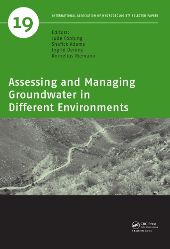 Assessing and Managing Groundwater in Different Environments