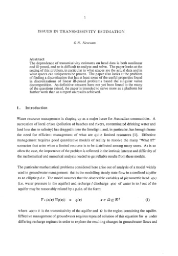 Mini-conference on Inverse Problems in Partial Differential Equations, Canberra, August 23-25, 1990