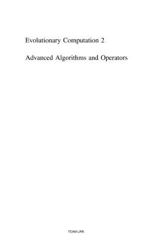 Evolutionary computation: advanced algorithms and operators
