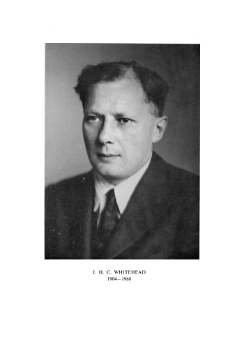 Algebraic and Classical Topology. The Mathematical Works of J. H. C. Whitehead