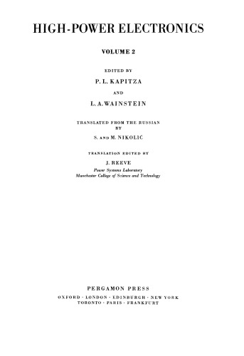 High-Power Electronics. Volume 2