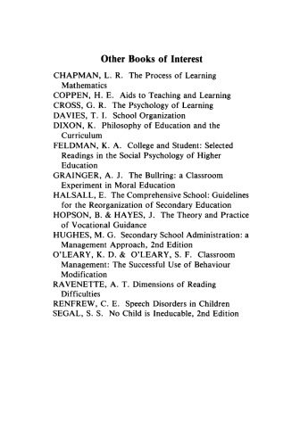 Secondary Education. Techniques of Teaching