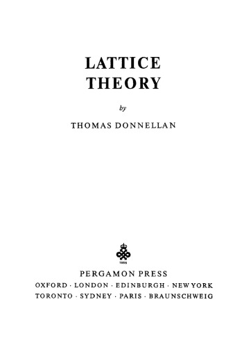 Lattice Theory