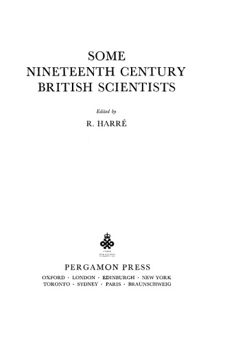 Some Nineteenth Century British Scientists