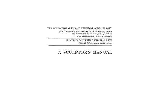 A Sculptor's Manual