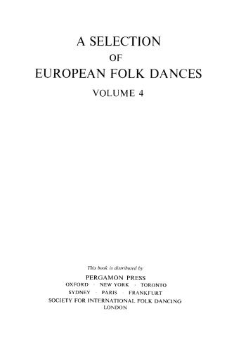 A Selection of European Folk Dances. Volume 4