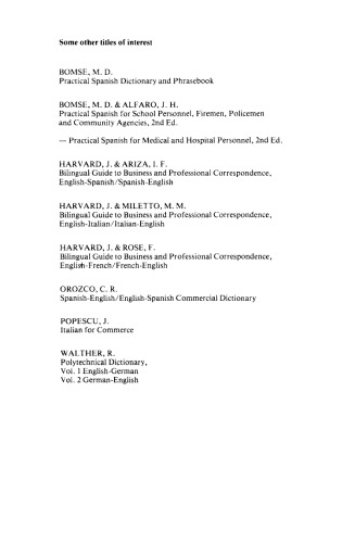 Bilingual Guide to Business and Professional Correspondence: German-English