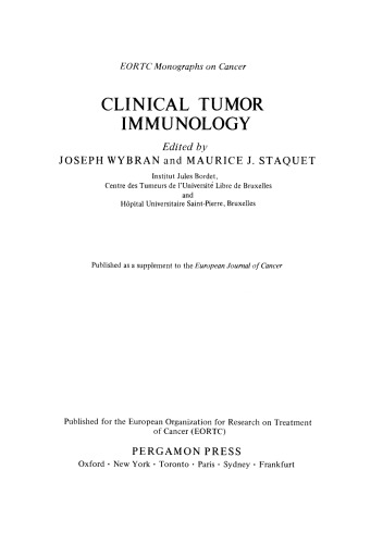 Clinical Tumor Immunology