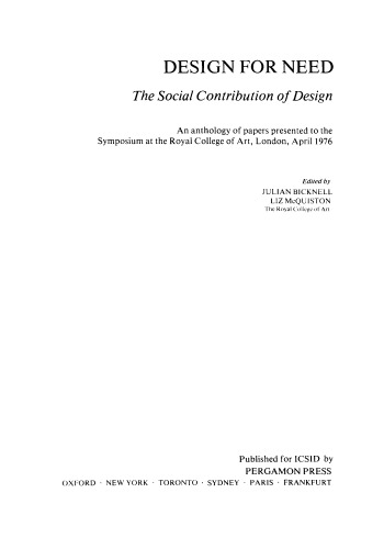 Design for Need. The Social Contribution of Design