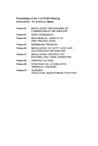 Gene Expression. Protein Synthesis and Control RNA Synthesis and Control Chromatin Structure and Function