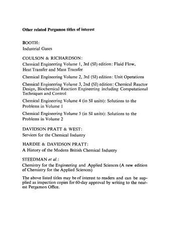 Chemical Plant and its Operation. Including Safety and Health Aspects