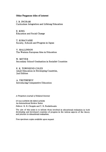 Schooling in the ASEAN Region. Primary and Secondary Education in Indonesia, Malaysia, the Philippines, Singapore, and Thailand