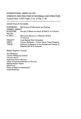 Engineering Applications of Fracture Analysis. Proceedings of the First National Conference on Fracture Held in Johannesburg, South Africa, 7–9 November 1979
